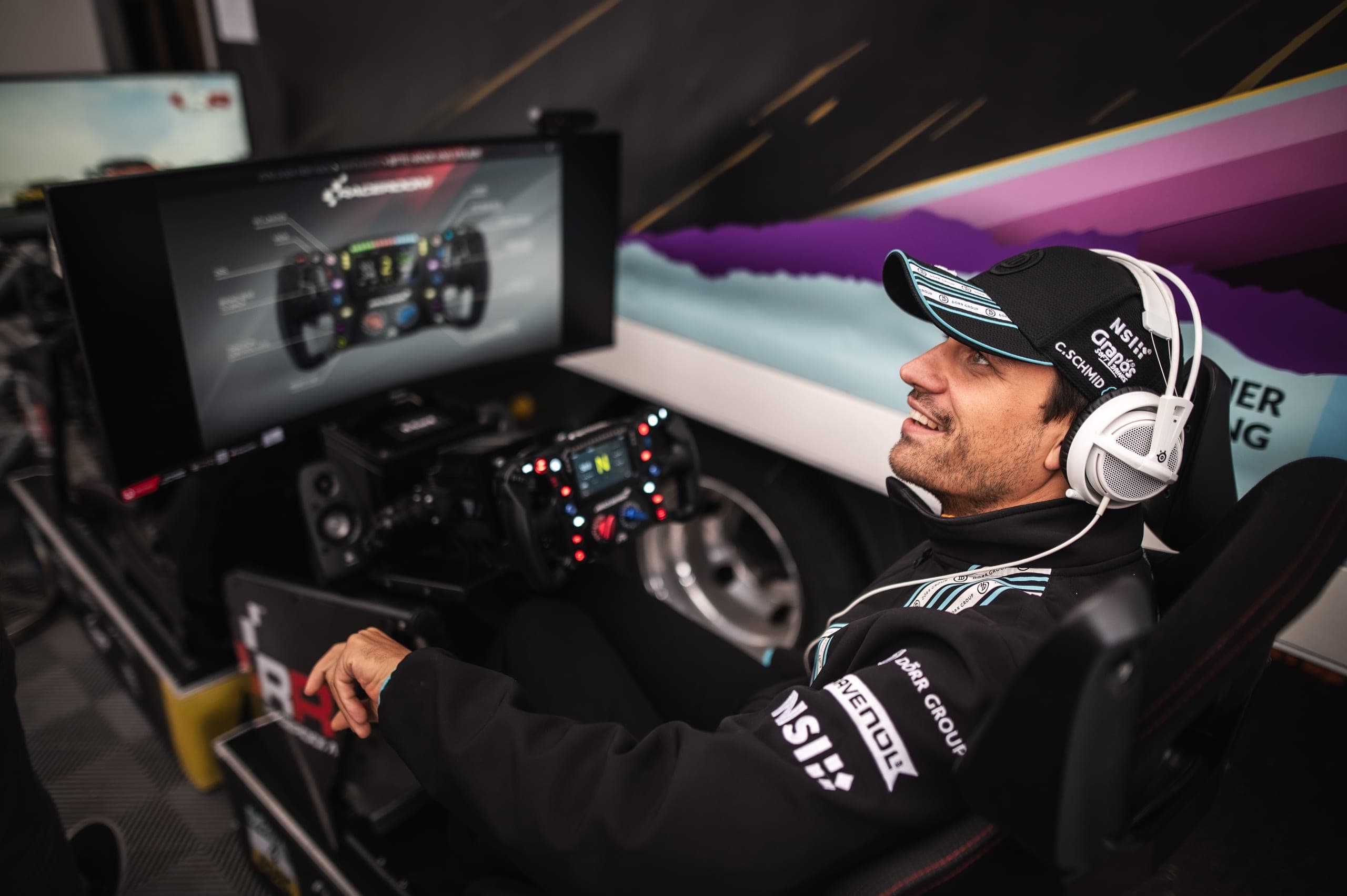 Simracing-Cockpit im Rig